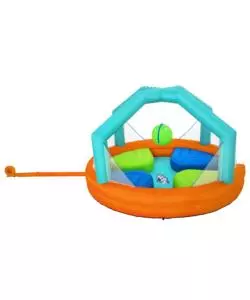 PARCO ACQUATICO GONFIABILE CON KIT COMPLETO BESTWAY "H2OGO DODGE & DRENCH" 450X450X268 CM - COD. 53383